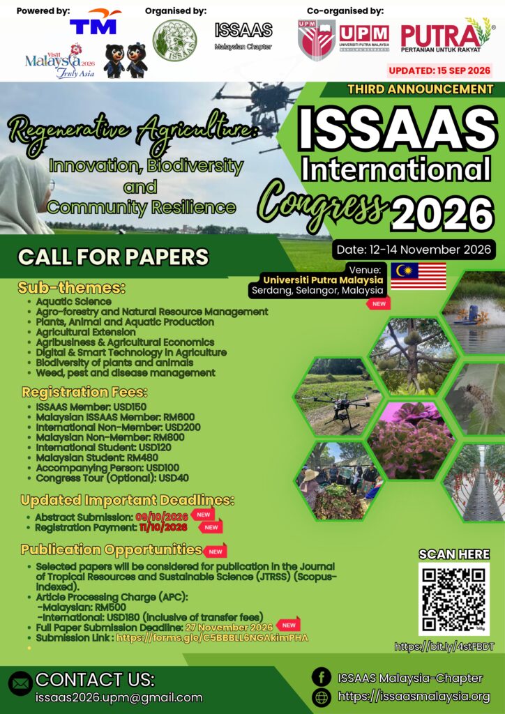 ISSAAS 2026: Call for Papers (Third Announcement)